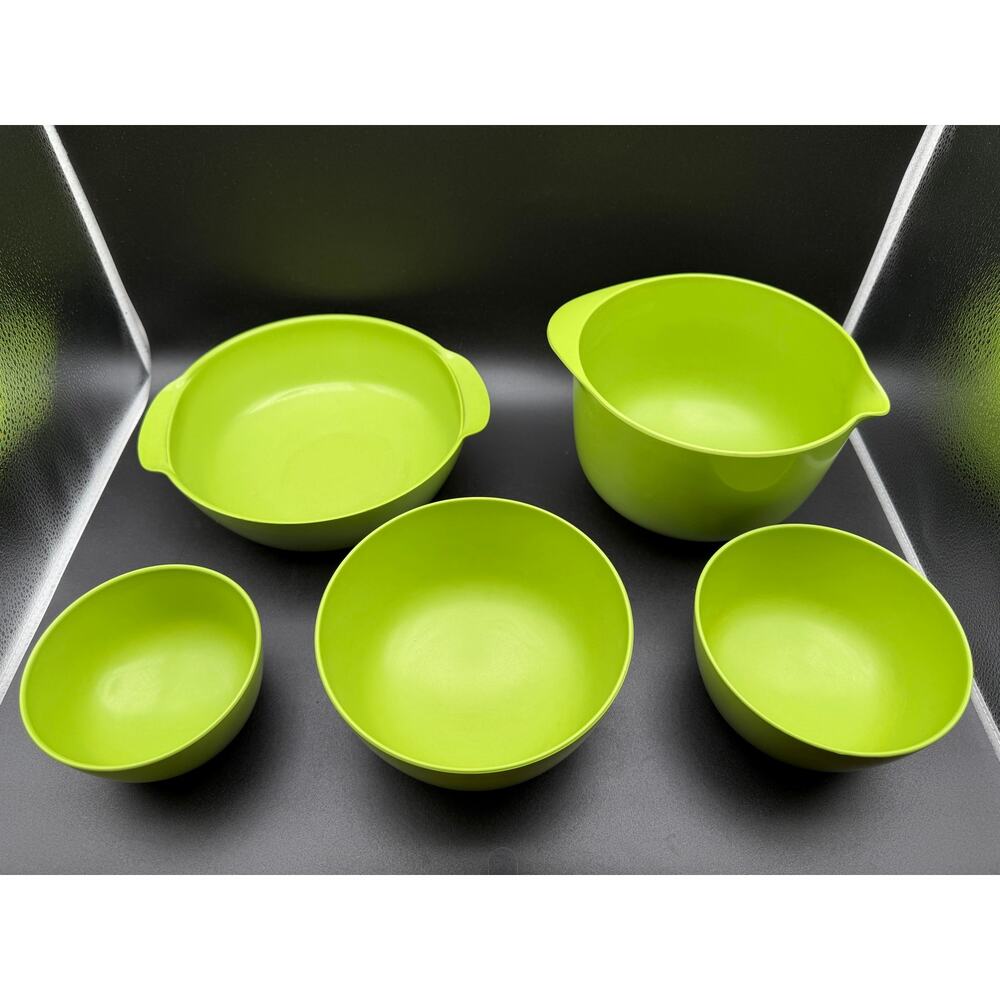 Rosti Mepal Denmark Vintage MCM 5 piece Nested Mixing, Batter & Serving Bowl Set